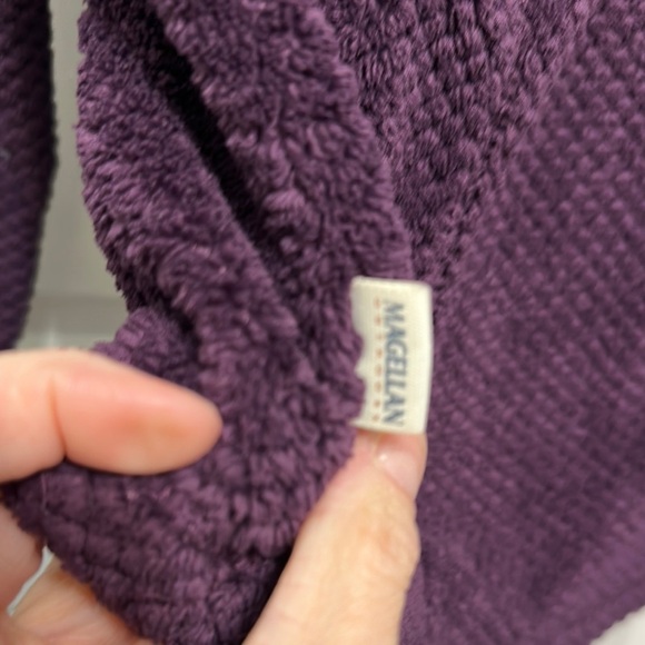 Magellan Outdoors Purple Fleece Quarter-Zip Sweatshirt‎ - Picture 7 of 9